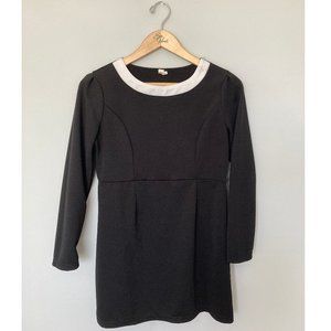 SOLD QCT Black and White Long Sleeved Dress